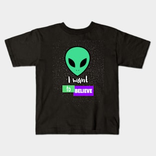 Alien - I want to believe Kids T-Shirt